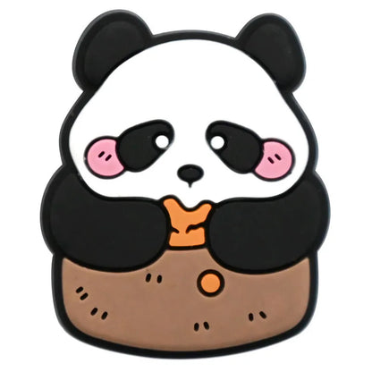 1/20/50/100Pcs Panda Series Shoe Charms Cute animal Shoes Accessories Decoration Clog Sandal Buckle Bithday Holiday Party Gifts