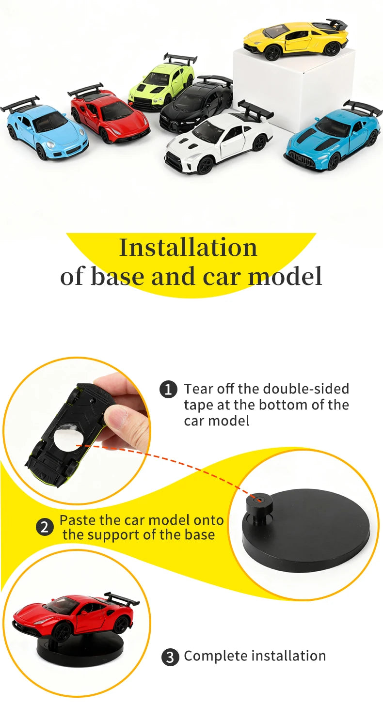 Car Individuality Center Console Decoration Sports Car Drift Rotating Car Decor Auto DashboardTurning Racing Model Decoration
