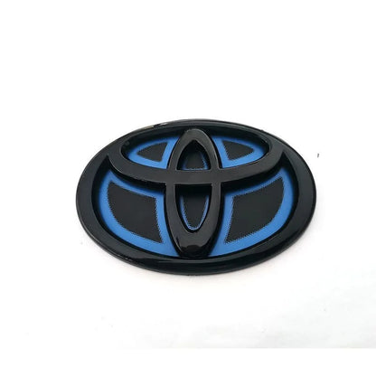 1x Blue Bottom Front Grille Badge Trunk Car Logo Emblem Suitable for Toyota RAV4 CAMRY COROLLA LANDCRUSER RAV4 VIOS SIENNA YARLS