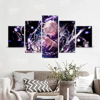 Anime Jujutsu Kaisen Character 5PCS Home Decor Canvas Paintings Pictures Wall Art Printed Poster No Frame Artwork Living Room