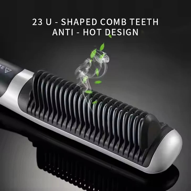 Professional Electric Hair Styling Straightening Smoothing Modeling Brush Rotating Hairbrush Hot Comb Electrical Curling Iron