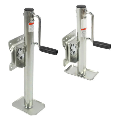 1200lbs Adjustable Trailer Jack with Wheel Side Rotation Handle Swivel Trailer Tongue Jack for ATV UTV Yacht Trailers RVs