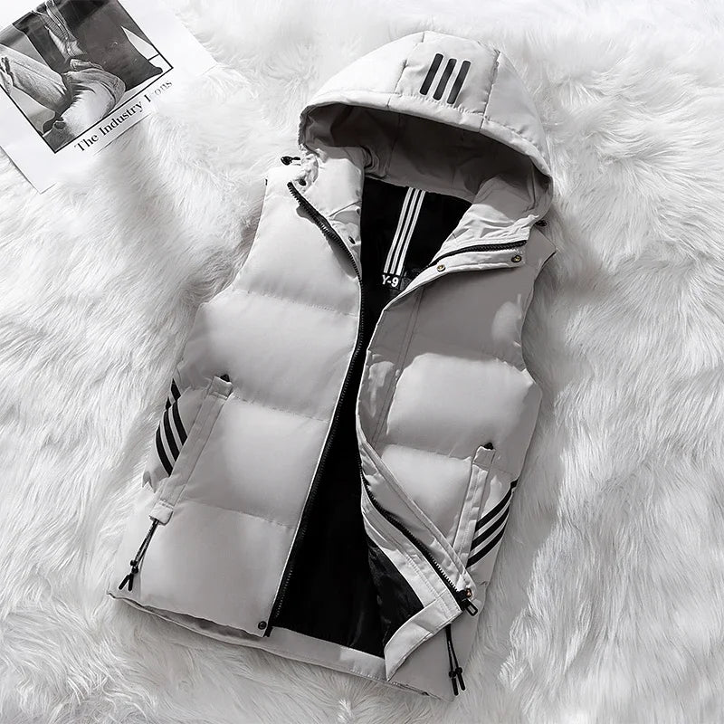 New Winter Fashionable Casual Hooded Down Vest High-quality Versatile Comfortable Breathable Casual and Warm Down Vest