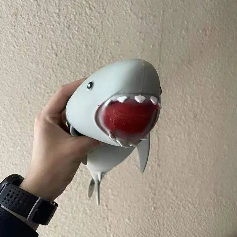 Shark Shaped Squishy Stress Ball, Soft Squeeze Toy for Anxiety Relief, Cute Desk Fidget Decor for Adults and Teens