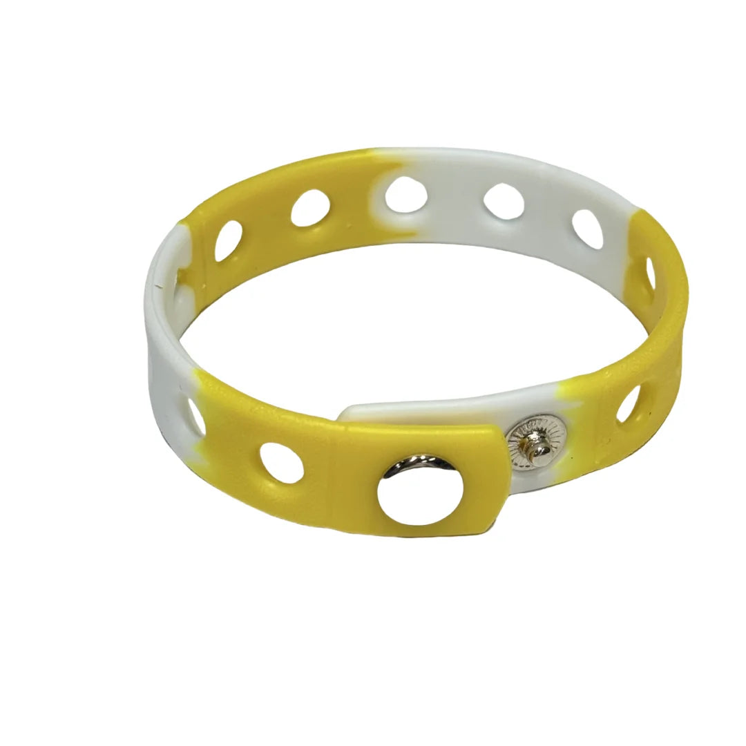 1/12/50/100PCS 21cm Silicone Flexible Holes Fit Shoe Charms Wrist Band Bracelet Sports Casual Bangle For Watches Decorations