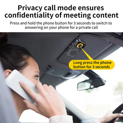 Bluetooth 5.4 Sun Visor Clip Handsfree Car Kit Wireless Audio Receiver MP3 Music Player Speakerphone with Button Support Siri