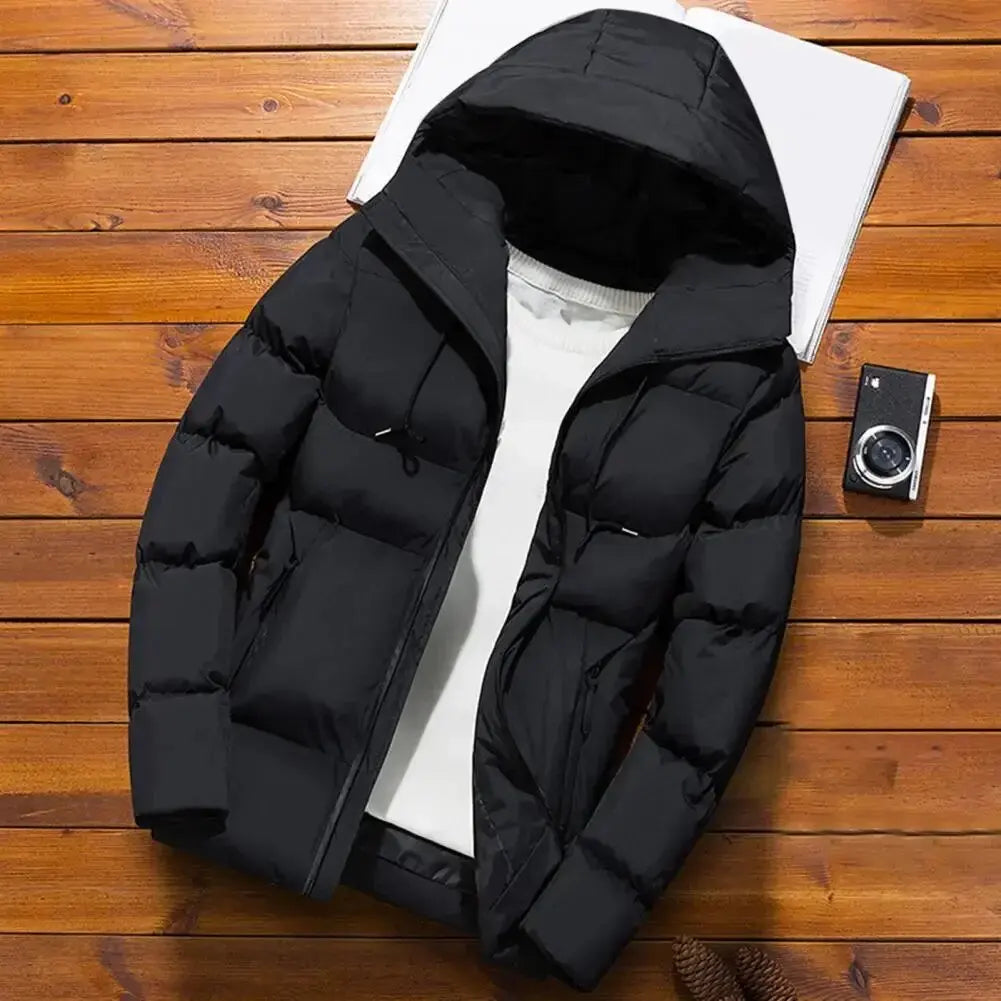 NewEuro-American Version Men's Thick Down Hooded JacketCasualWarm CoatBusiness Wear Winter Fashion TrendVersatile Windproof male