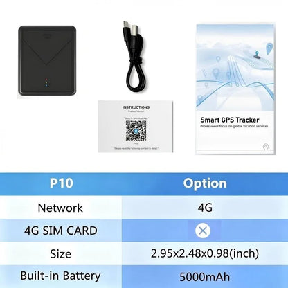 4G GPS Tracker Car 10000/20000mAh Vehicle GPS Locator Real-time GPS Tracking Device Long Standby Anti-theft Alarm Position APP