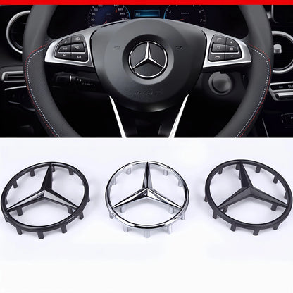 1pcs 52mm 57mm Car Steering Wheel Badge Emblem Sticker Mercedes Benz Amg W204 W205 W212 W213 W221 W177 W246 GLA GLC CLA A AAXXZZ