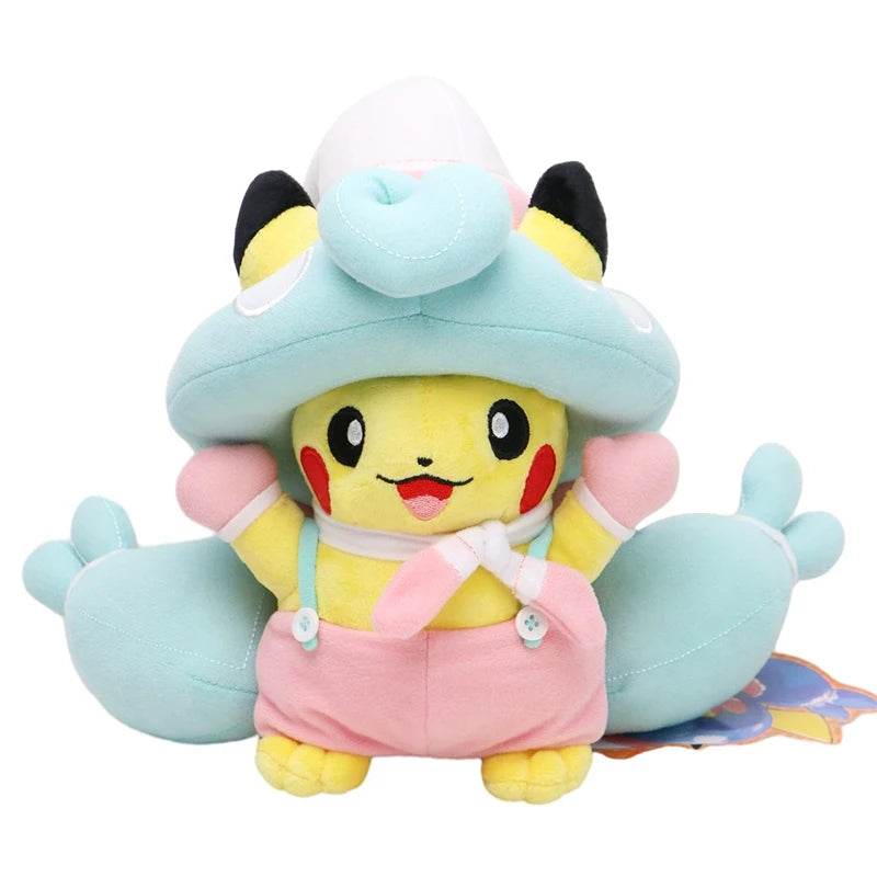 Kawaii Tokyo Bay Pikachu Stuffed Toys Cartoon&Cute Pikachu Plush Dolls Throw Pillow Birthday Gift for Kids Friends Boys