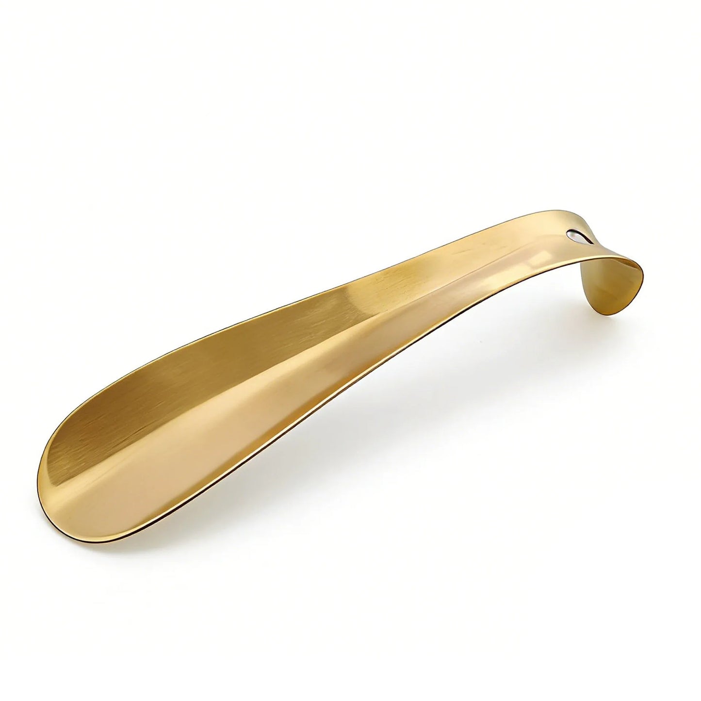 Pure Copper Straight-handle Hanging Comfortable Shoehorn Portable for Home Use Metal Smooth Durable and Sturdy Shoehorn