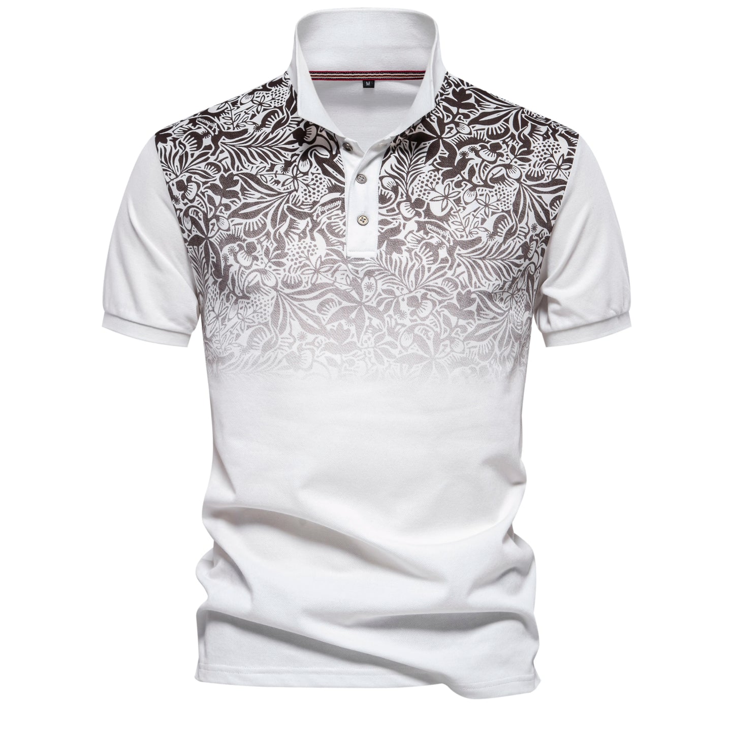 AIOPESON Men's Short Sleeve Polo Shirt, Gradient Printed, Cotton Blend, Summer Fashion, New Design