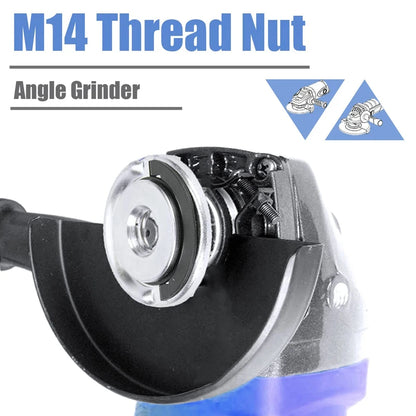 M14 Angle Grinder Quick Release Self-Locking Grinder Pressing Plate Flange Nut Power Chuck for Replacement/Fixing Cutting Discs