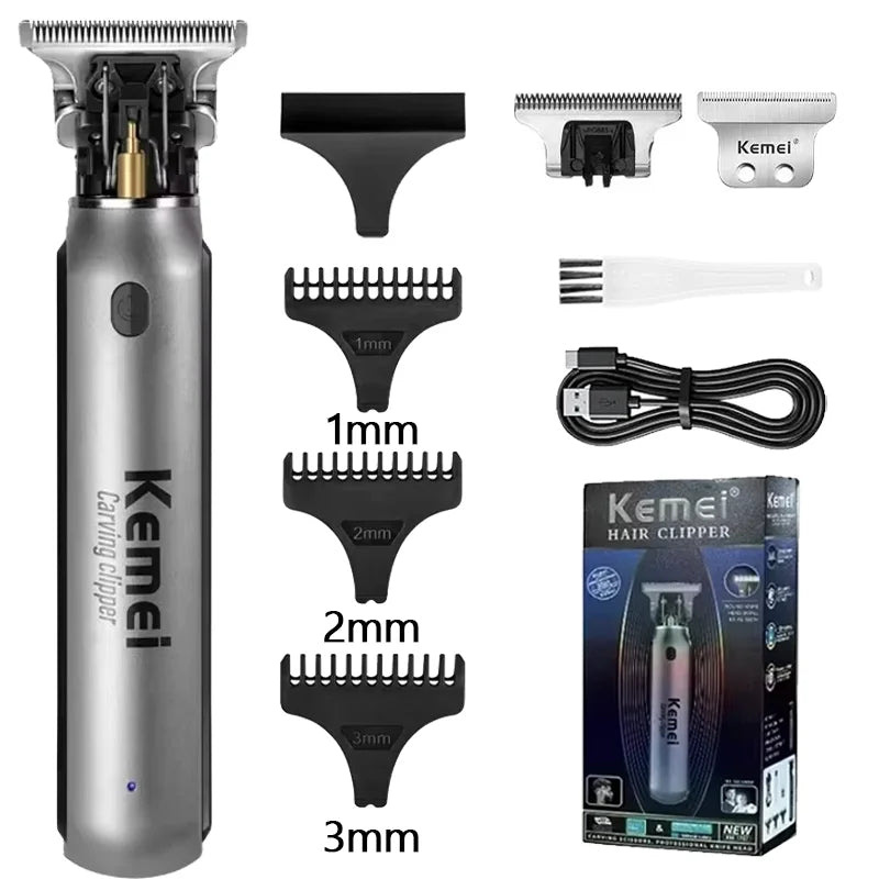 KEMEI KM-1757 Professional Electric Hair Trimmer For Men Cordless Beard And Hair Clipper Hair Cutter Machine Rechargeable Set