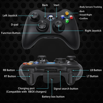 Wireless Gamepad Controller 2.4GHz ,Dual-Vibration Turbo Function ,For Xbox 360/360 Slim/Pc Game Controller Joystick