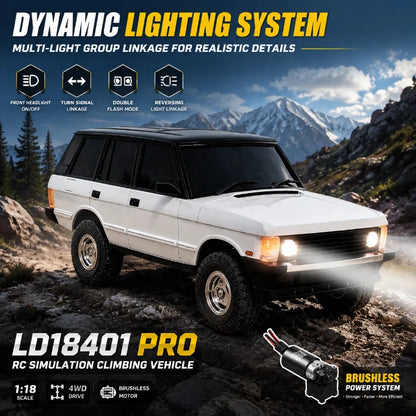 New Purple LDRC 18401PRO 1:18  RC Crawler Brushless 4WD Off-Road Truck FOC Sensored Hobby RC Car For Boys