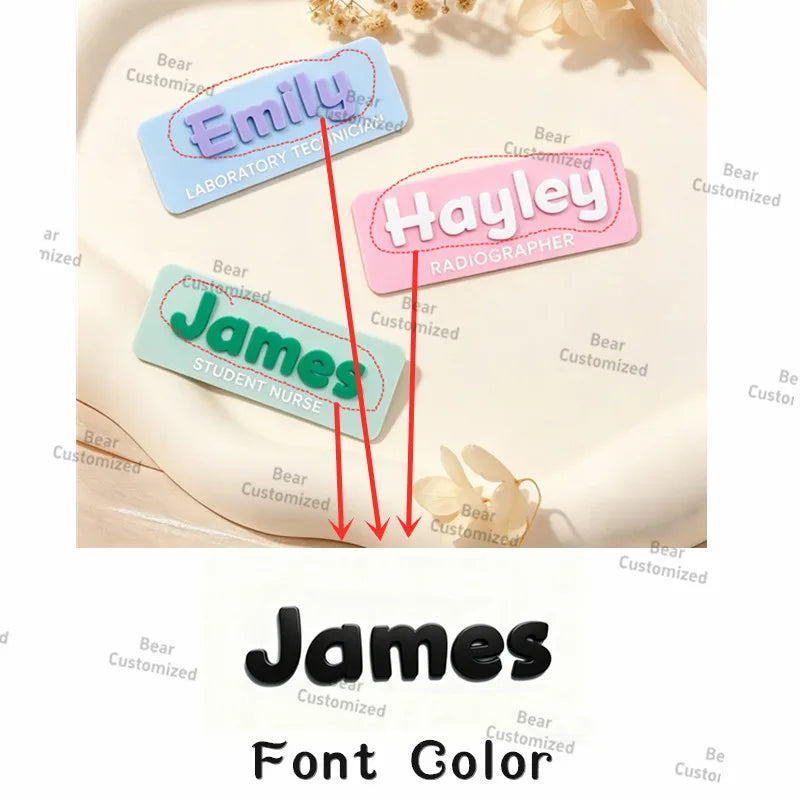 Custom  Acrylic Name Brooch ，Work Name Badge， Personalised Name Badge, Acrylic Name Badge, Gift for Nurse Present for Teacher