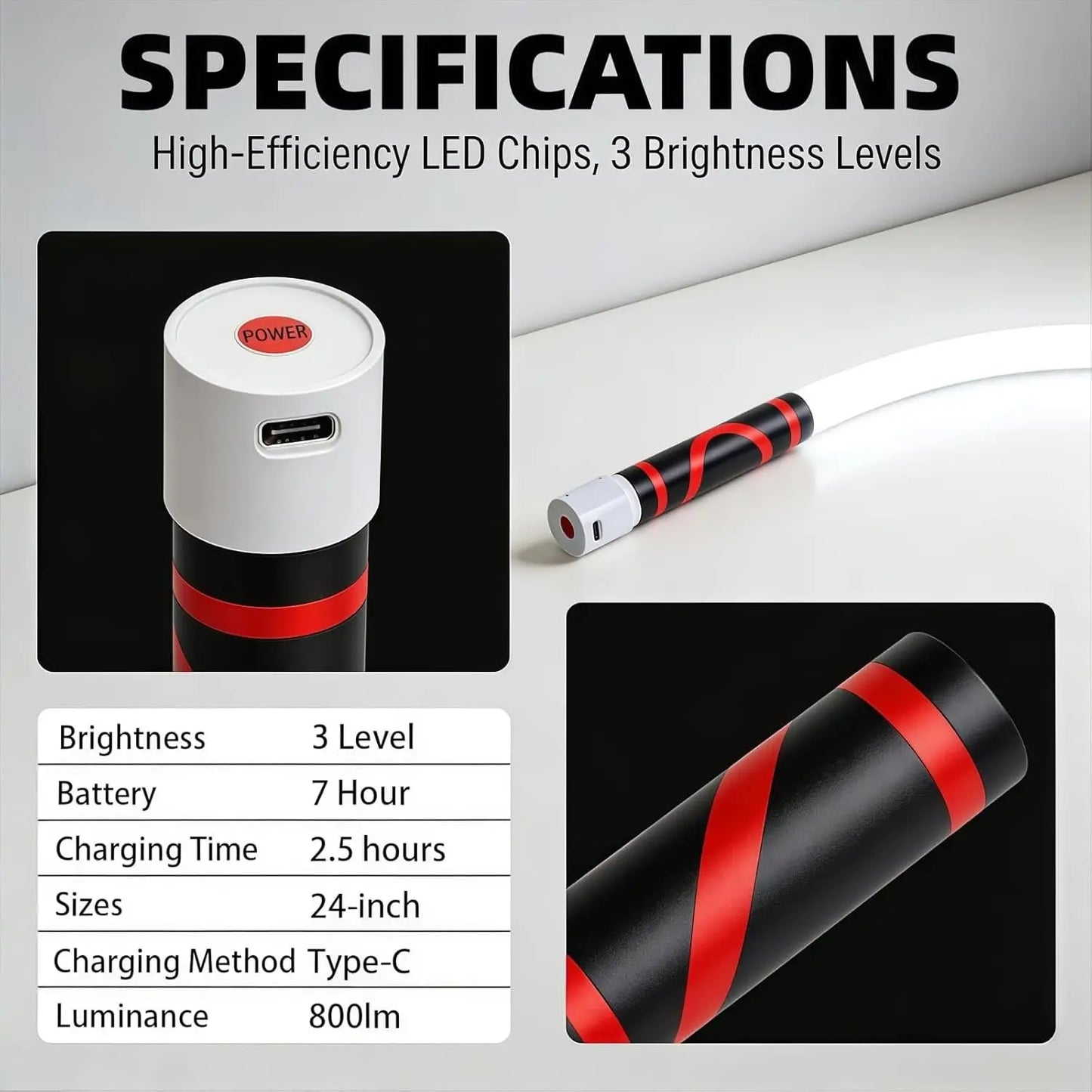 Car Repair 3 Models LED Flashlight Stick High Lumens Flexible Flashlight Stick For Engine Bays Household Emergency Tools