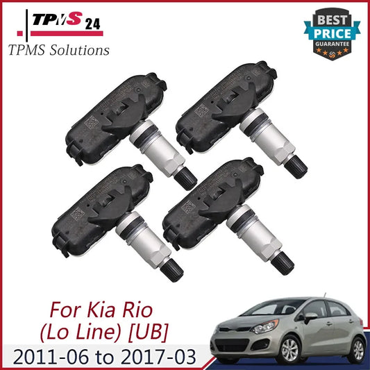 4PCS Tire Pressure Monitor Sensor 52933-3X305 434MHZ TPMS For Kia Rio [UB] 2011-2017 Cerato [TD] 2009-2013 Cerato [YD] 2013-2018