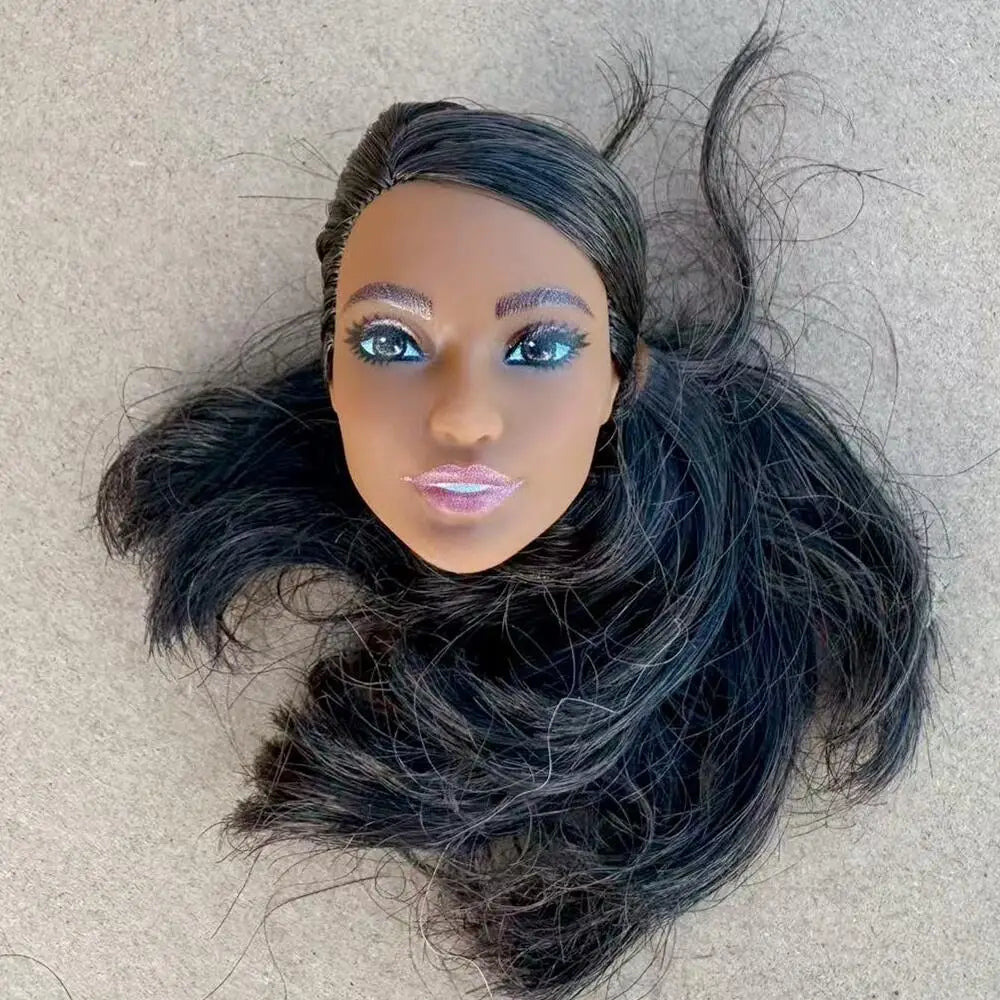 1/6 Vintage Doll Heads Mermaid Racer Super Model Princess For 30cm Solid Male Female Children Playing Birthday Gifts