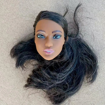 1/6 Vintage Doll Heads Mermaid Racer Super Model Princess For 30cm Solid Male Female Children Playing Birthday Gifts