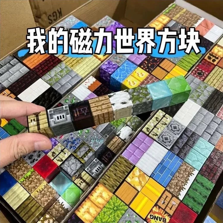 DIY Magnetic Building Blocks Toy Magnet Set Bricks Mini World Stem Construction Educational Toys for Kids Birthday Gifts