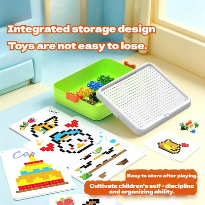 Mushroom Nail Peg Puzzle DIY Building Set, Montessori Fine Motor Educational Toy With Storage Box, Ideal Birthday Gift for Kids