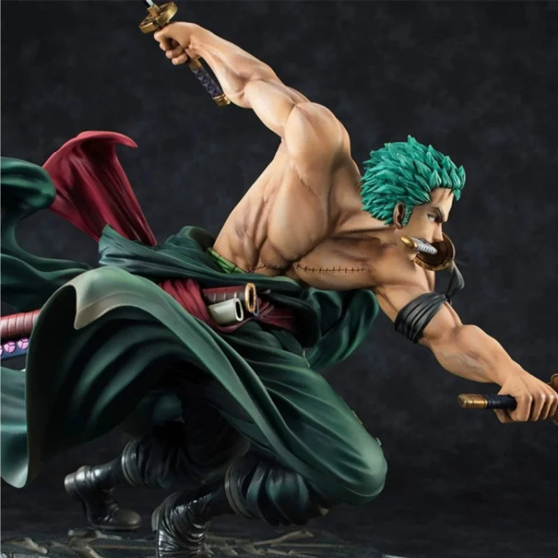 Zoro Figurine One Piece Three Thousand Worlds Anime Figurine Model Decoration Peripheral Trendy Toy Three-Sword Style Ashura