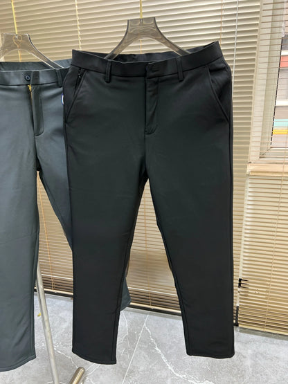 Men's Winter Commuter Casual Goose down Pants Straight Leg Fashionable Urban Style Warmth Business Casual Pure Color