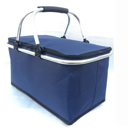 Car Oxford Outdoor Picnic Insulation Storage Basket Refrigerated Food Delivery Box Folding Shopping Basket Trunk Storage Box