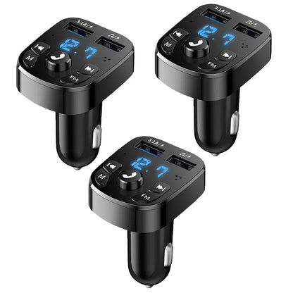 1/3/6pcs Car Mp3 Player Dual USB Fast Charger FM Receiver Bluetooth Compatible 5.0 FM Transmitter USB Flash Drive Plug Car Kit