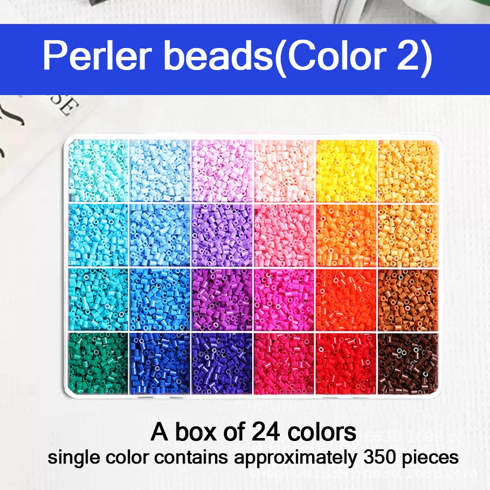 24/48/72/96 Colors Fuse Beads Kit For Kids, 5mm Melty Beads Craft Set With Iron & Accessories, DIY Pixel Art Toys For Creative G