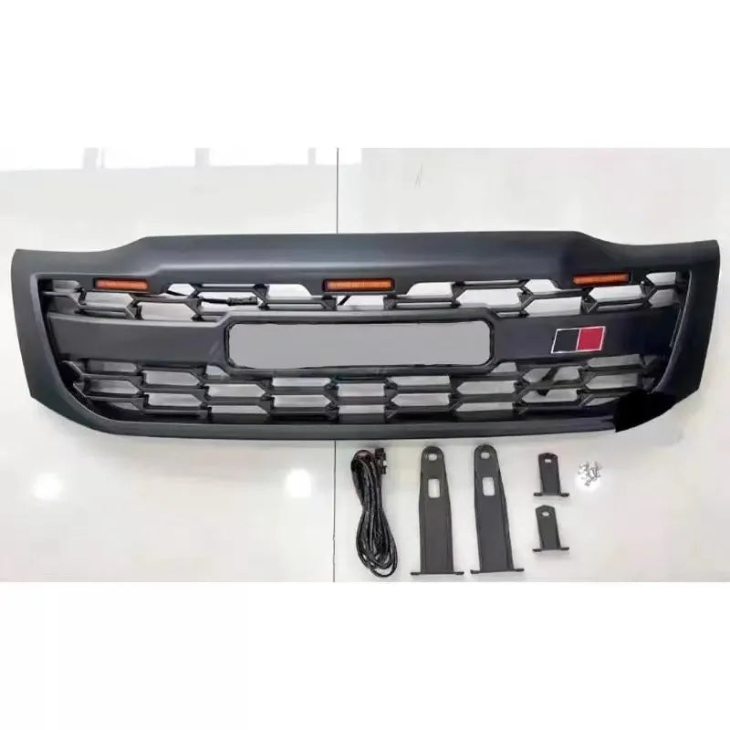 Car Front Bumper Grill with light for Toyota HiLux VIGO 05-14 modified net Radiator Grille