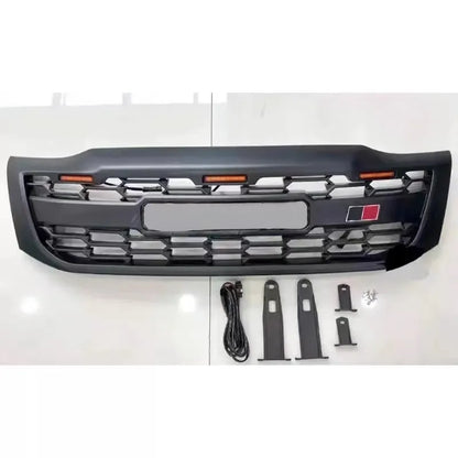 Car Front Bumper Grill with light for Toyota HiLux VIGO 05-14 modified net Radiator Grille