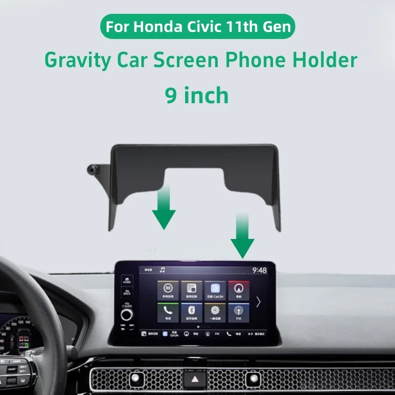 For Honda Civic 11th Gen 2022 2023 Car Phone Holder 9 inch Screen Mobile Phone Holder GPS Bracket Car Mount Car Accessories