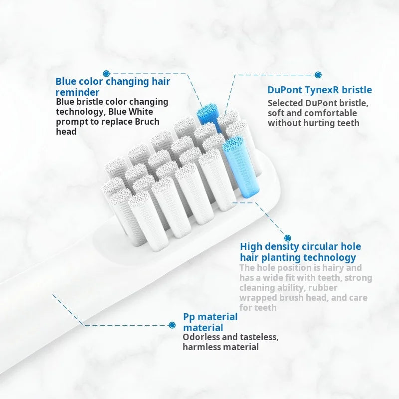 Realme N1 N2 RTX2103 SN301 Electric Toothbrush Replacement Heads Sonic Smart Brush Heads Soft DuPont Bristle Nozzles，4/8/16pcs