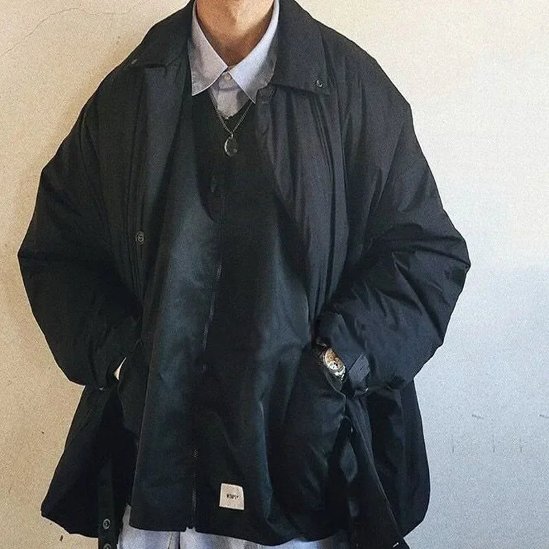 N.HOOLYWOOD Shirley Cotton Japanese Style Loose Thickened Coat Winter Men New Arrival Thick Army Green Parka Jacket Trend