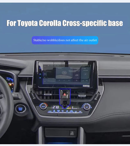 Car Phone Holder For Toyota Corolla Cross 2021 2022 2023 Car Styling Bracket GPS Stand Rotatable Support Mobile Accessories