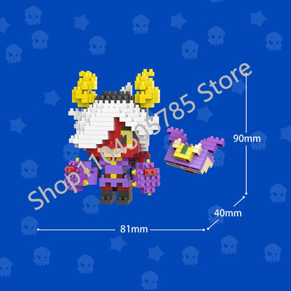 Mini Anime Brawl Stars Figures Pack Fashion Original Decorations Cartoon Heroes Model Dolls Boys Christmas Gifts Collectible