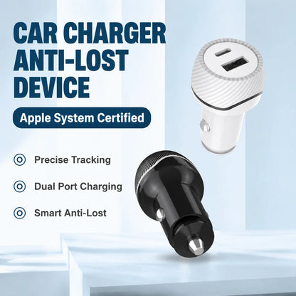 Car Charge GPS Locator Tracker 20W USB Phone Charger Fast Charging Type C QC3.0 With iPhone Find My Apple Official App