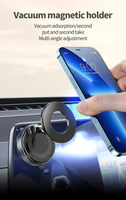 Magnetic Vacuum Phone Bracket 360° Adjustable Holder Strong Suction Cup Navigation Design Stand Holder For Car Universal 2026