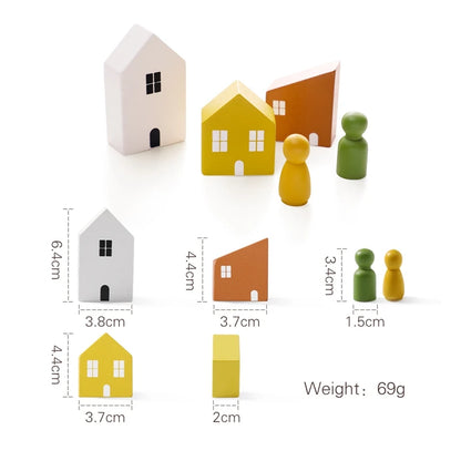 Puzzles Educational Game Montessori Baby Balance Beam Game Toys for Children Nordic Style Wooden Building Blocks Toys for Kids