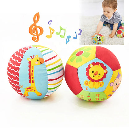Rattles for Baby Toys 0 12 Months Soft Cloth Rattle Ball with Bell Teether Babies Grasp Training Educational Toys for Newborns