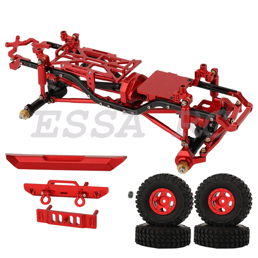 Axial SCX24 AXI00002 Wrangler Mini Model Car 1/24 RC Remote Control Climbing Car Off-road Car Metal Frame with Axles Wheel Hub