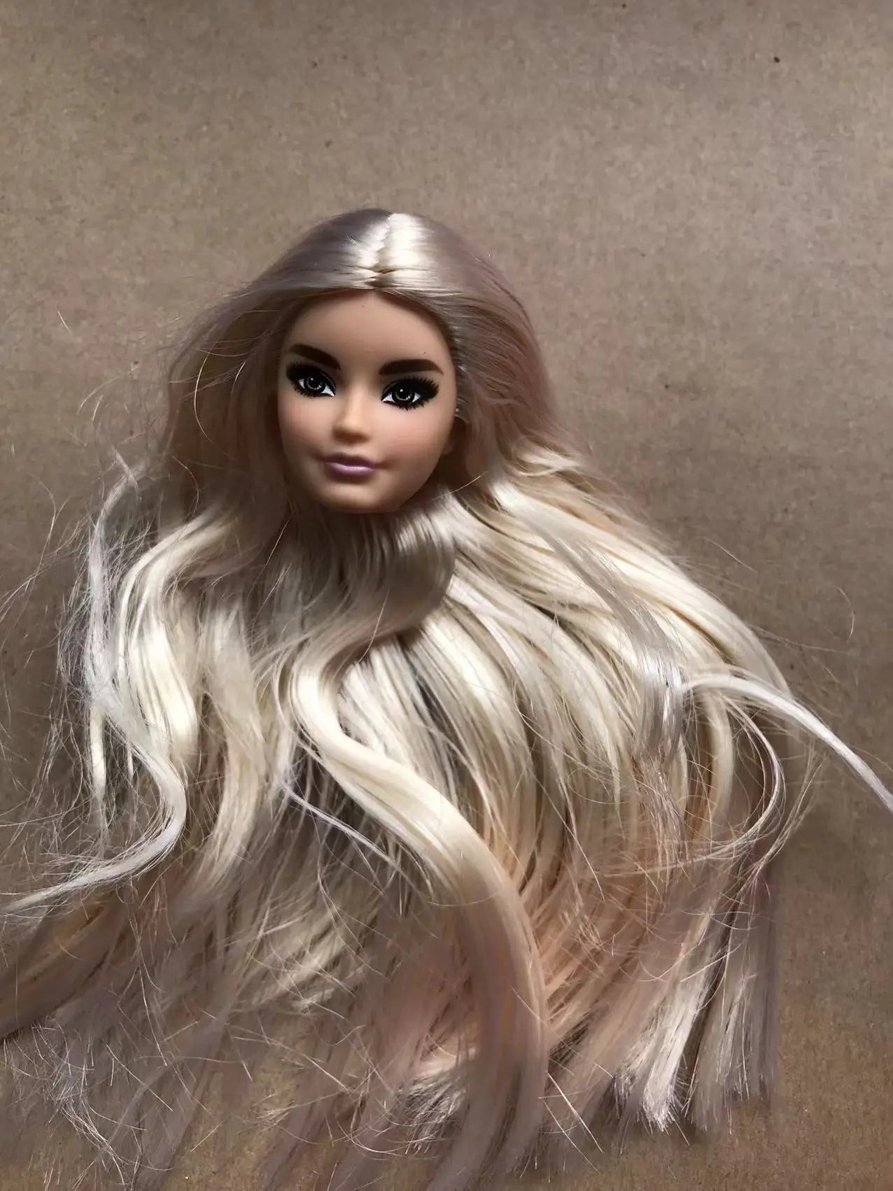 FR Rare Face Doll Heads White Brown Beige Skin Doll Figures Collection Doll Accessories Heads