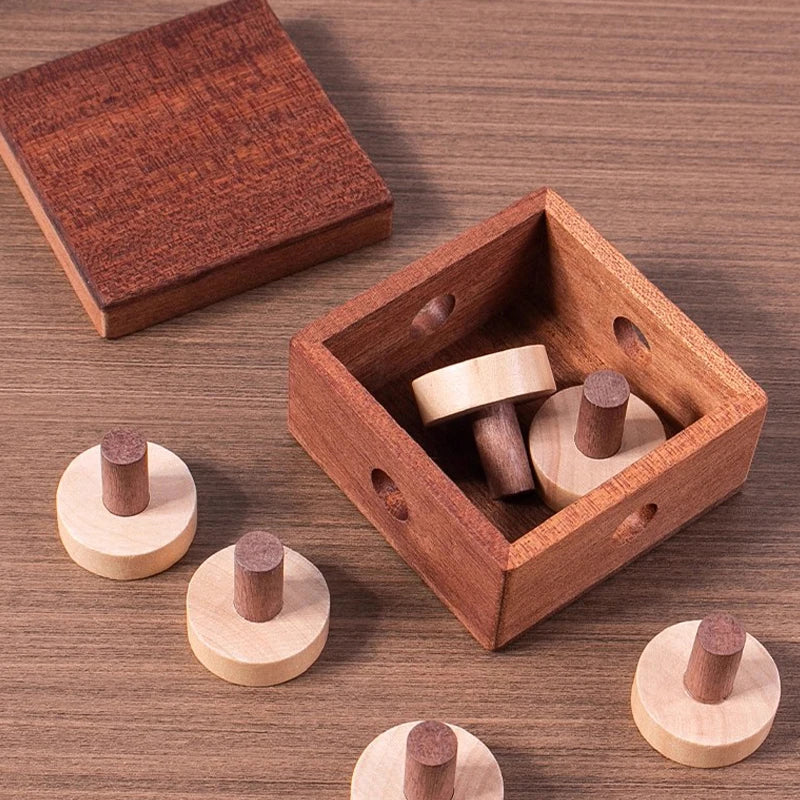Impossible Curling Wooden Puzzles Box Very Difficult Brain Teaser Logic Games Educational Toys for Kids and Adults Novelty Gifts