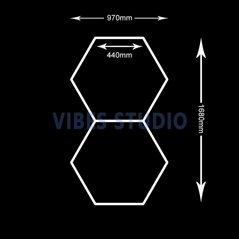 Garage Hexagon LED Light 50000H 6500K Ultra Bright for Home Gym Barbershop Car Detailing Bar Basement Workshop Ceiling Lighting