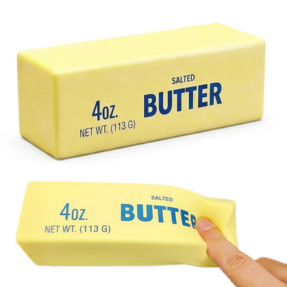 Squishy Simulation Big Butter Stick Fidget Toys Elastic Cube Cheese Stick Funny Squeeze Prank Toy Stress Anxiety Relief Game
