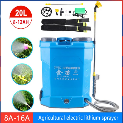 20L Agricultural Electric Sprayer Blower Rechargeable Lithium Battery Backpack Pesticide Sprayer Garden Irrigation Sprayer