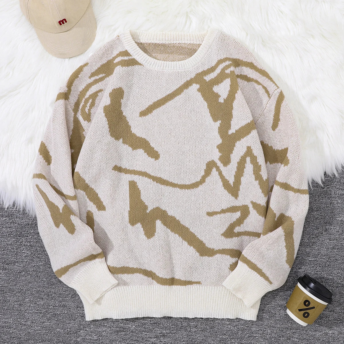Unisex Sweaters, Casual and Comfortable with Dropped Shoulders, Autumn and Winter Knitwear, Soft Regular-Fit Long-Sleeved Crew Neck Pullovers, Suitable for Everyday Wear, Unisex Tops for Going Out, Men's Knit Pullovers